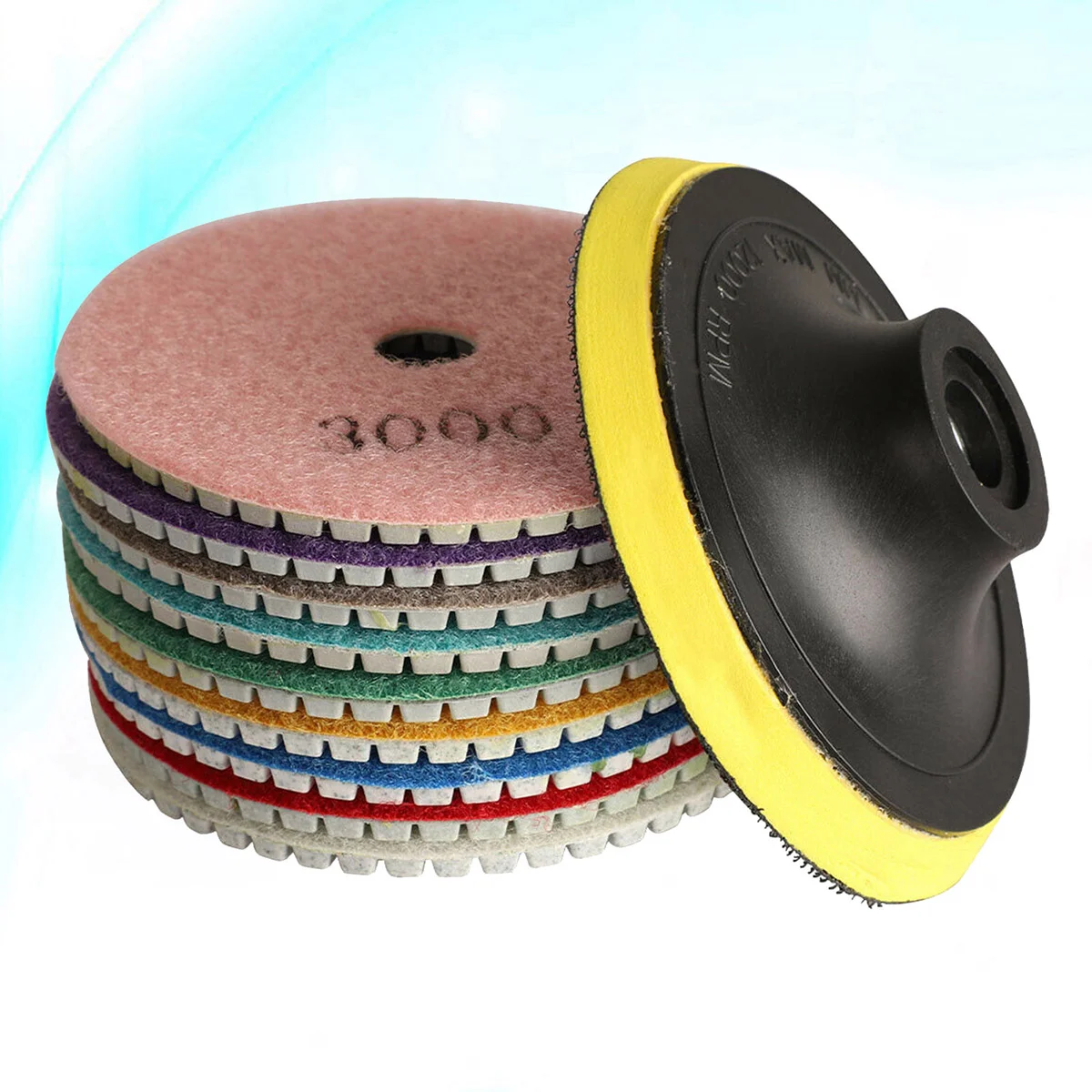 Wet Grit Pads Polishing Pads Pad Wet Kit Diamond Discs Sanding Grinder Concrete Marble Dry Grit Polisher Backer Stone Buffer