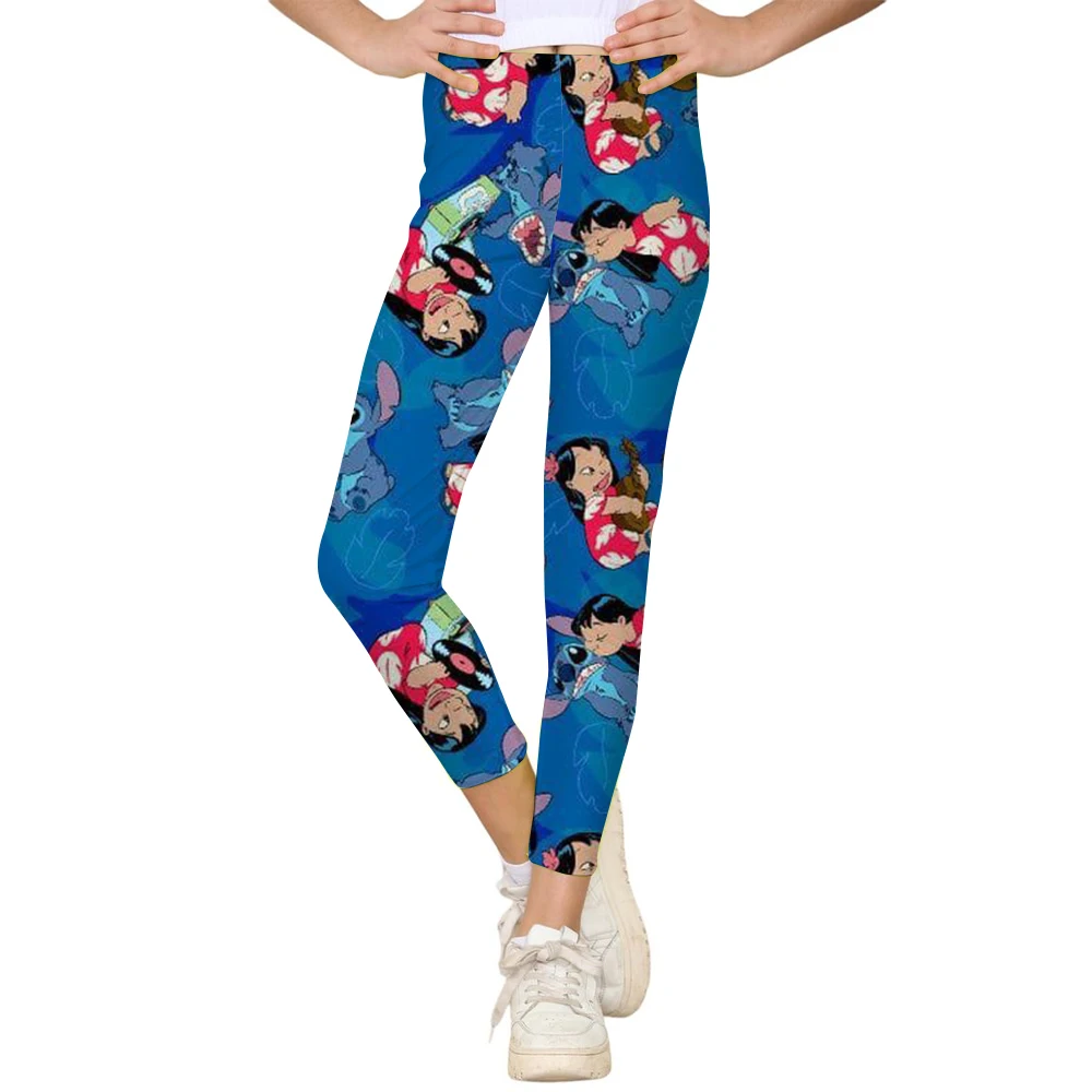 

Disney Stitch print Checkered WOMEN'S Sports and Fitness Leggings Women Tiedye Gym Leggings Mujer Push Up Booty Pants Fitness