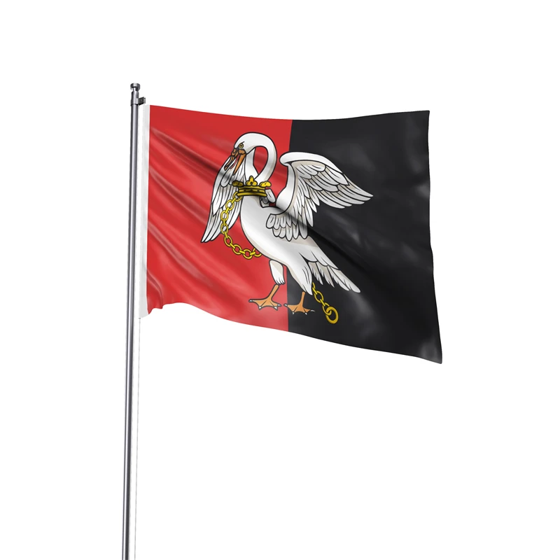 Gaslight Gatekeep Girlboss 5' x 3' Buckinghamshire England Flag Banner Polyester with Brass Grommets 150cm x 90cm