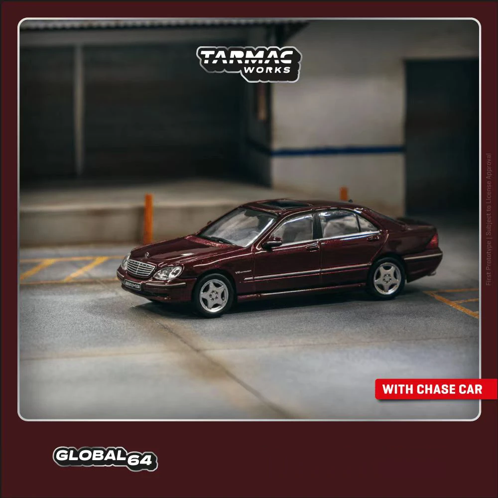 PreSale TW 1:64 S55 Bordeaux Red Metallic Diecast Diorama Car Model Collection Miniature Toys Tarmac Works