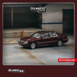 PreSale TW 1:64 S55 Bordeaux Red Metallic Diecast Diorama Car Model Collection Miniature Toys Tarmac Works