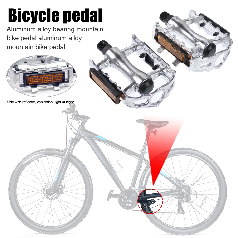 

Bicycle Pedal Aluminium Alloy Lightweight Mountain MTB Cycling Bike Flat Wide Platform Pedals Bicycle Accessories Part