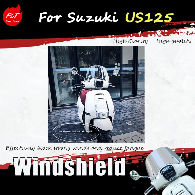 

Аксессуары для модификации ветрового стекла Suzuki US125, дождевик для мотоцикла с подставкой для ног, переднее ветровое стекло.