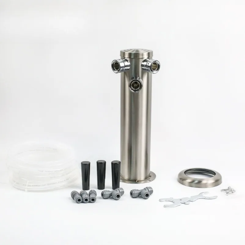 Stainless Steel Three Hole Wine Column Set, Craft Beer Machine Accessories