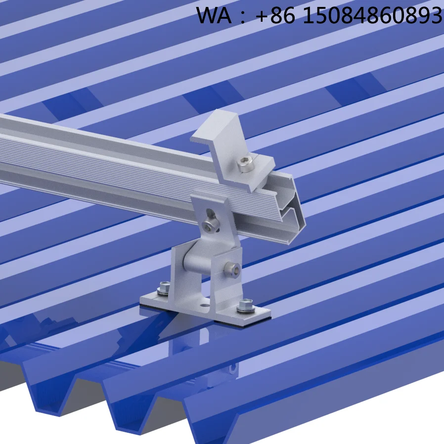 Single Module Adjustable Tilt PV Bracket, Flat Roof Solar Accessories, Easy-Install Solar Energy Hardware Parts for Beginner DIY