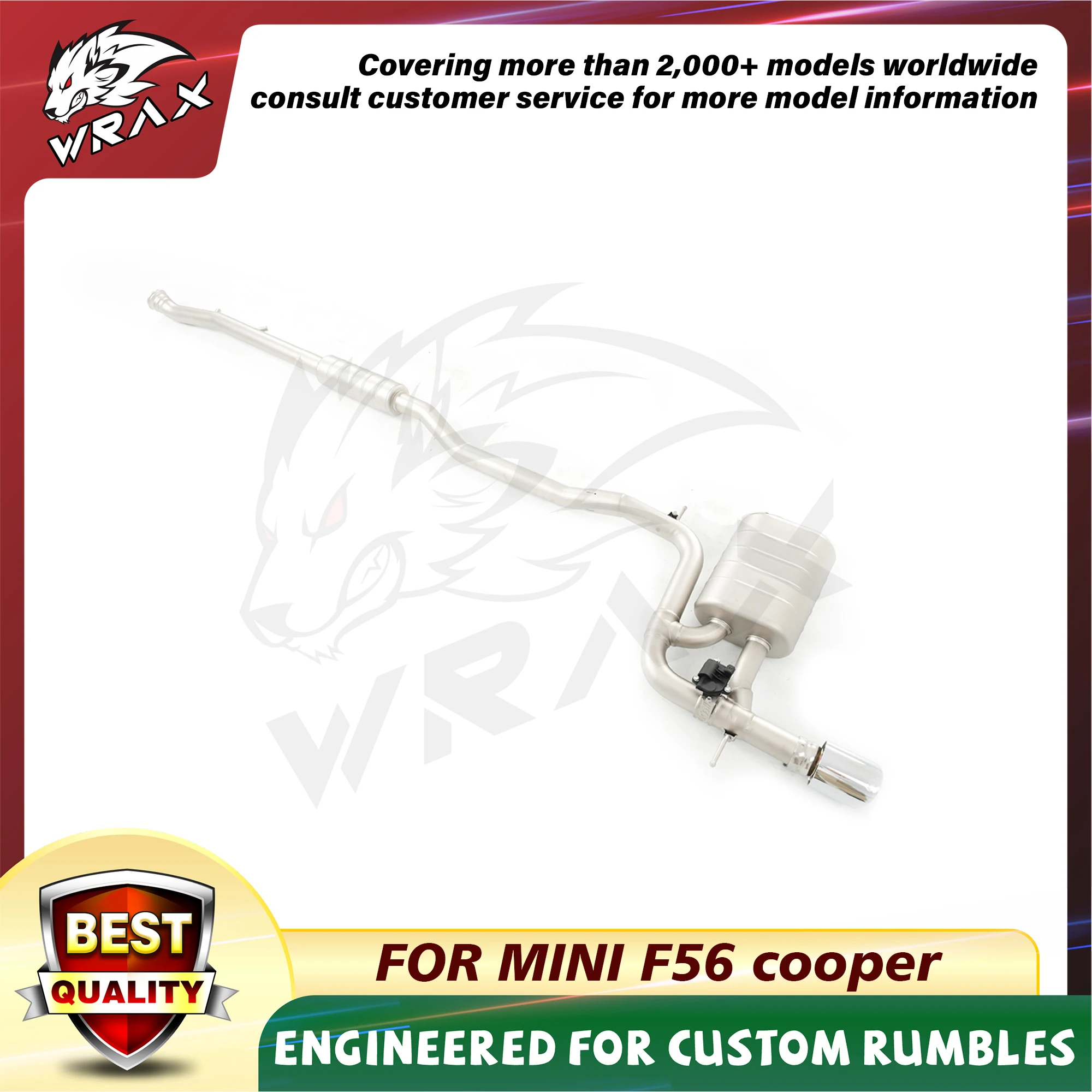 

WRAX Exhaust Control Valve System Muffler Car Parts Catback for MINI F56 cooper lossless replacement car accessories
