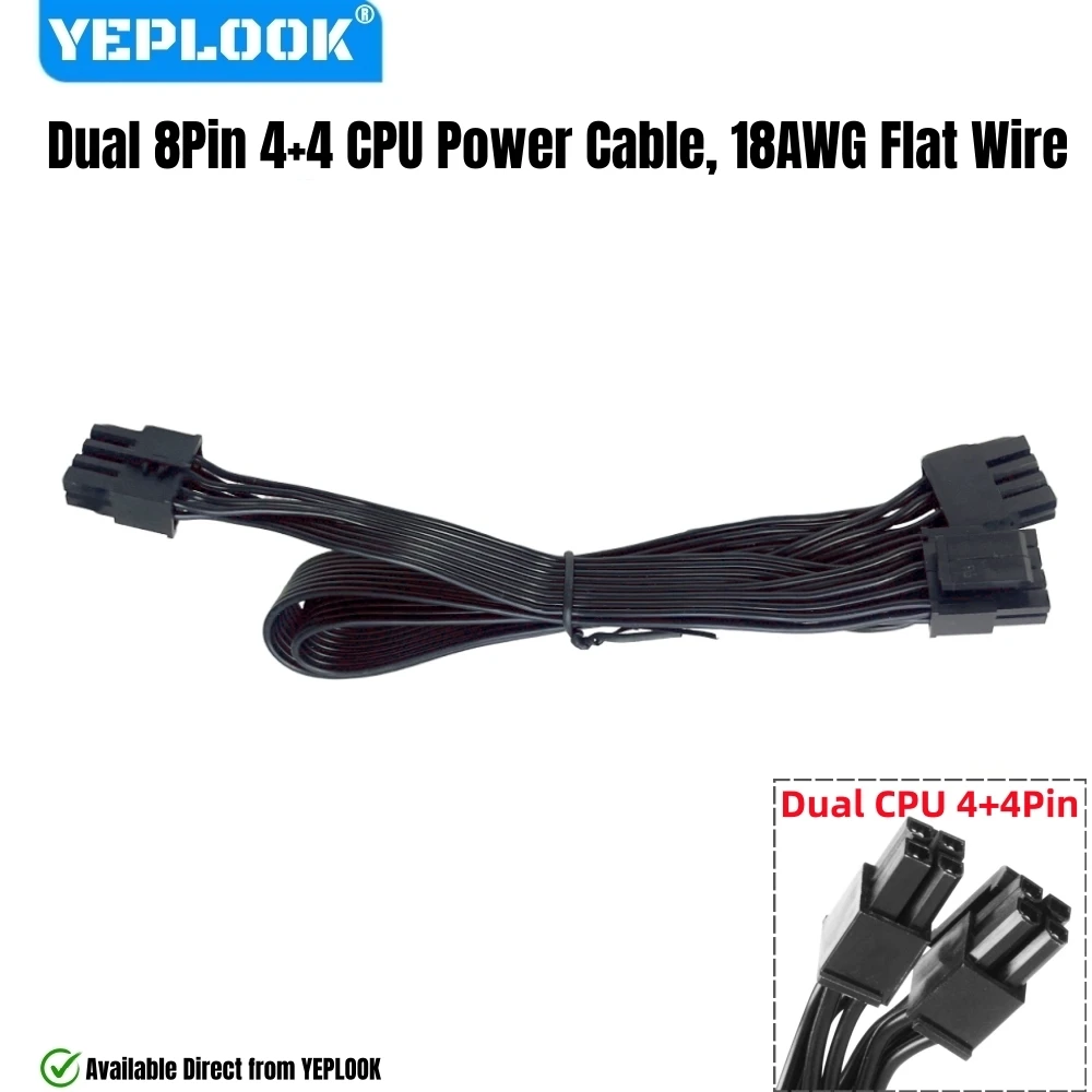 

PSU 8Pin to Dual CPU 8Pin 4+4 Power Cable for Corsair RM RM-i RM-x RM-e CS-M CX-M TX-M SF HX HX-i AX-i Type 3 & Type 4 Modulars