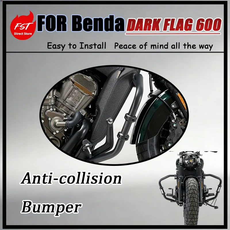 For Benda DARK FLAG 600 Engine Crash Protection Bumper High Load-Bearing Reinforced Welding Process Bumper