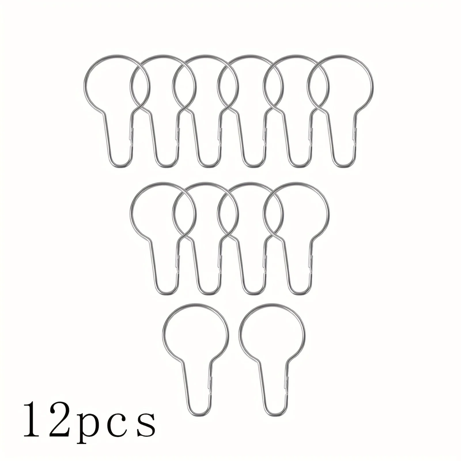 12Pcs Gourd Hook for Easy Installation in Bathroom, Bedroom, Keychain, Curtain Extension Buckle, Minimalist Splay Hook Buckle