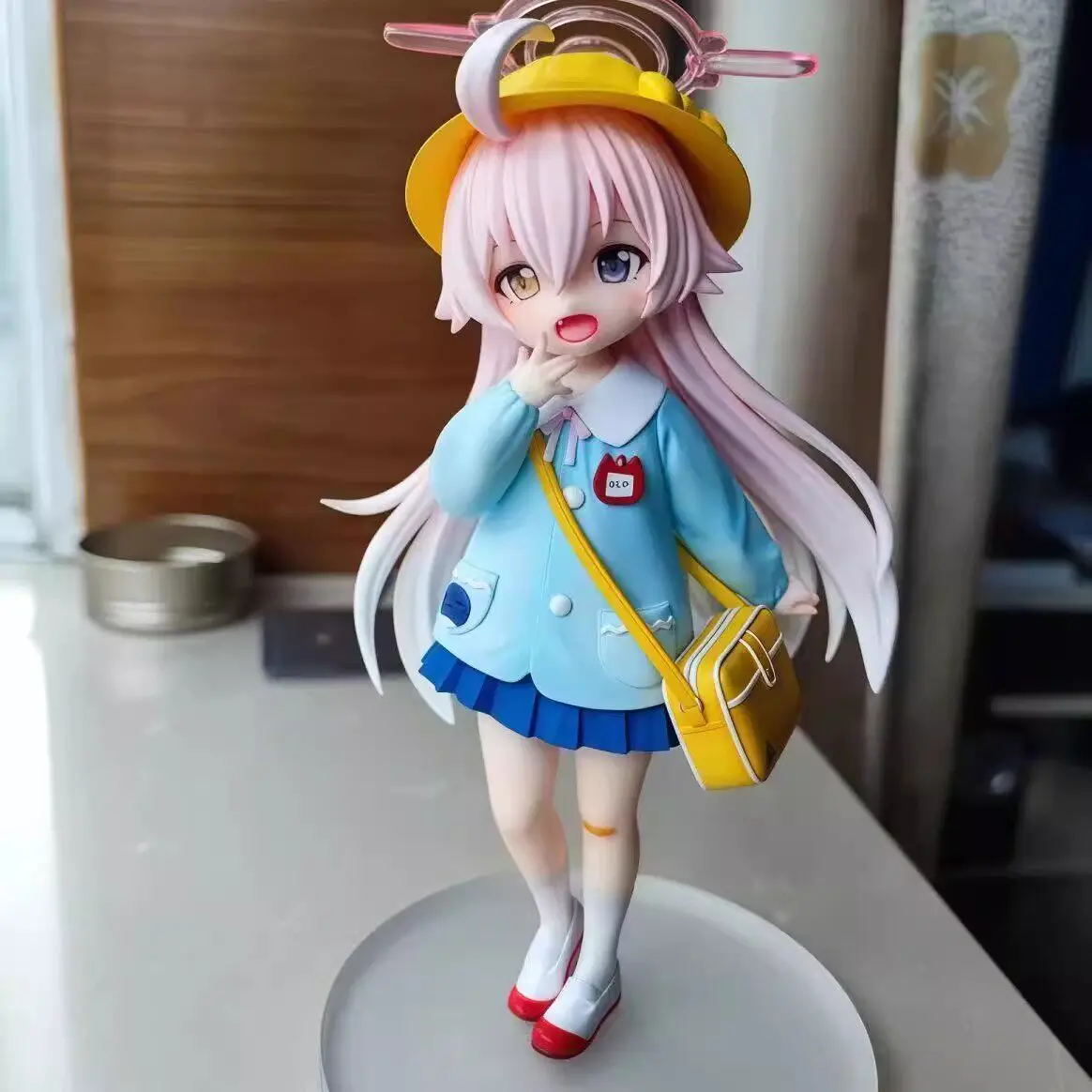 

In Stock 21cm Blue Archive Hoshino Kindergarten Series Static Figurines Room Bookshelf Computer Case Decoration Gift Collection