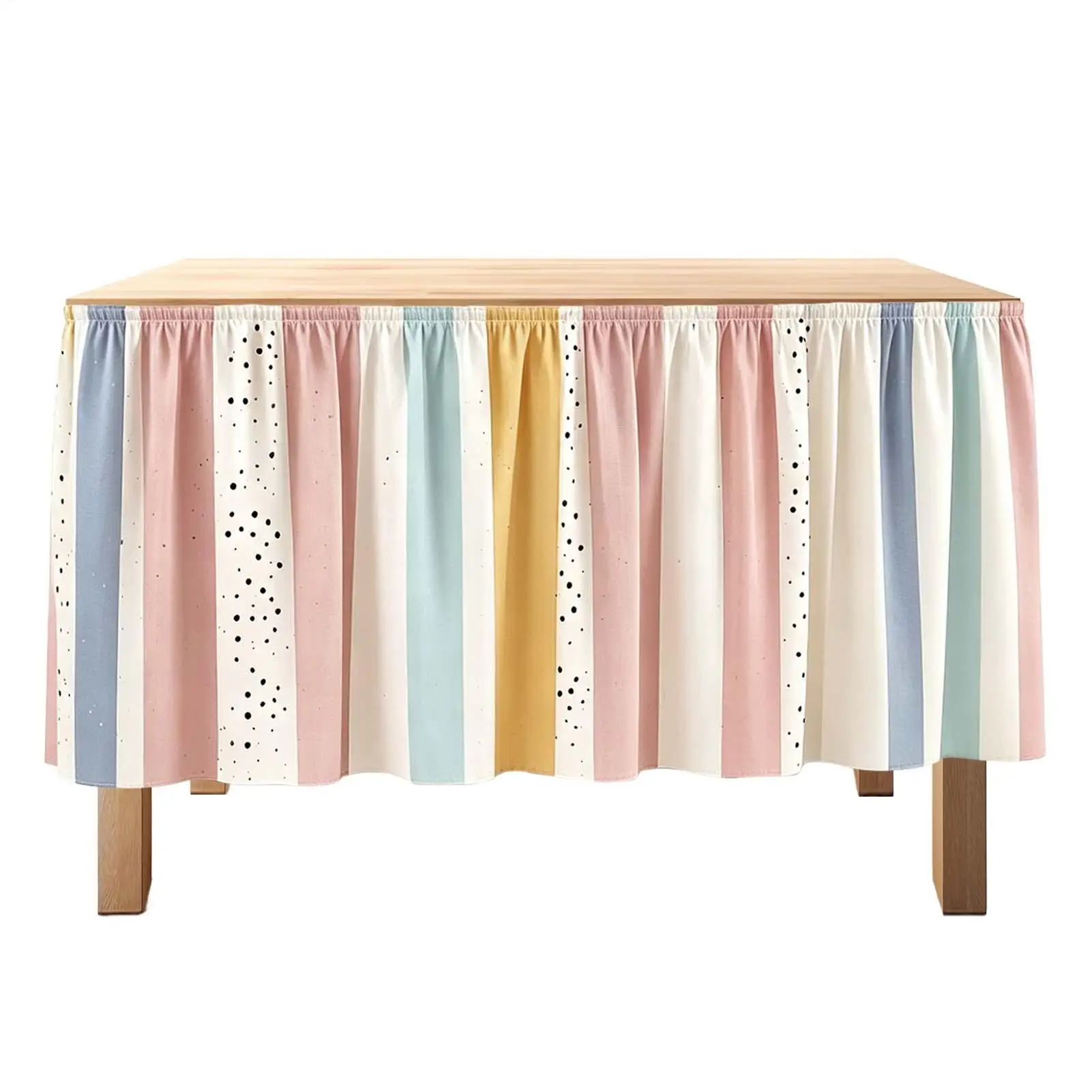 home Table Skirt 75 x 180cm Colorful Fabric Cover For Rectangular Round Tables Teacher Desk Decoration Party Supplies