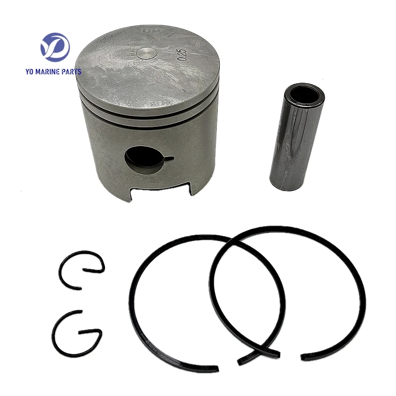 Diameter 72mm+(0.25Mm O/s) 61N-11635-00 Piston Set For Yamaha 2 stroke Outboard Motor 25HP 30HP