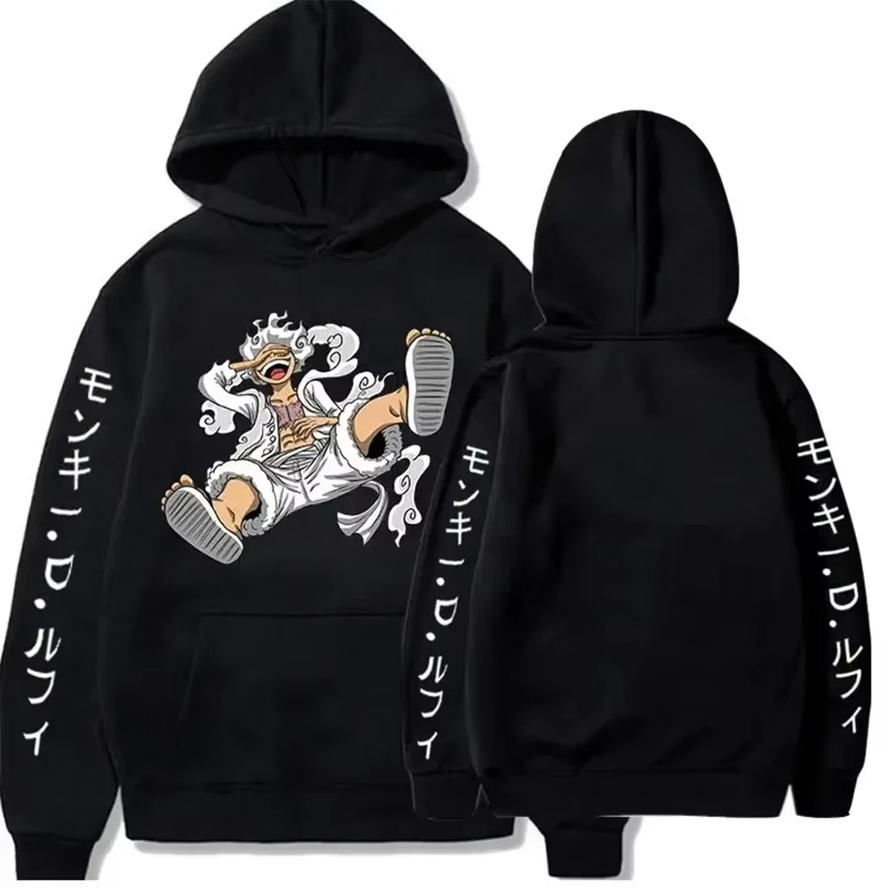 Sudadera con Capucha de Anime para Hombre, Edición Limitada de Año Nuevo 2026, ONE PIECE Gear Fifth Fear Luffy Sun Gold, Sudadera Deportiva Urbana, Cosplay Bandai