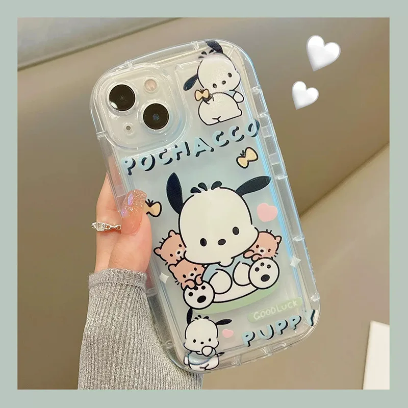 Hello Kitty Sanrio cinnamoroll kuromi pochacco melody Phone Case For iPhone 16 15 14 13 12 11 Pro Max 16 Plus Case cartoon Cover