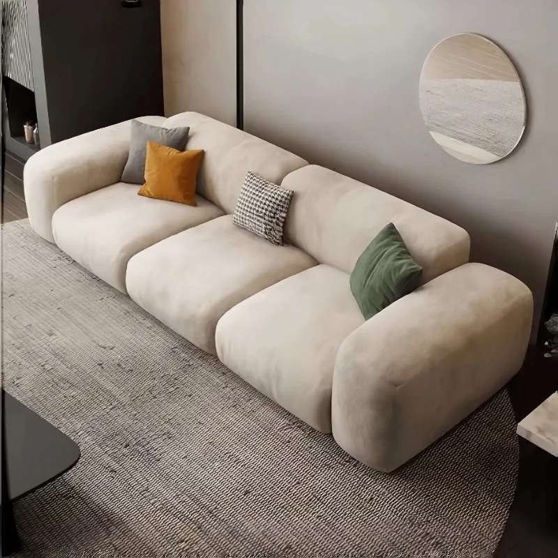 

#Modern Minimalist Modular Sofa Set, Nordic Light Luxury L-Shape Leisure Sofa For Living Room, Hotel & Villa Furniture