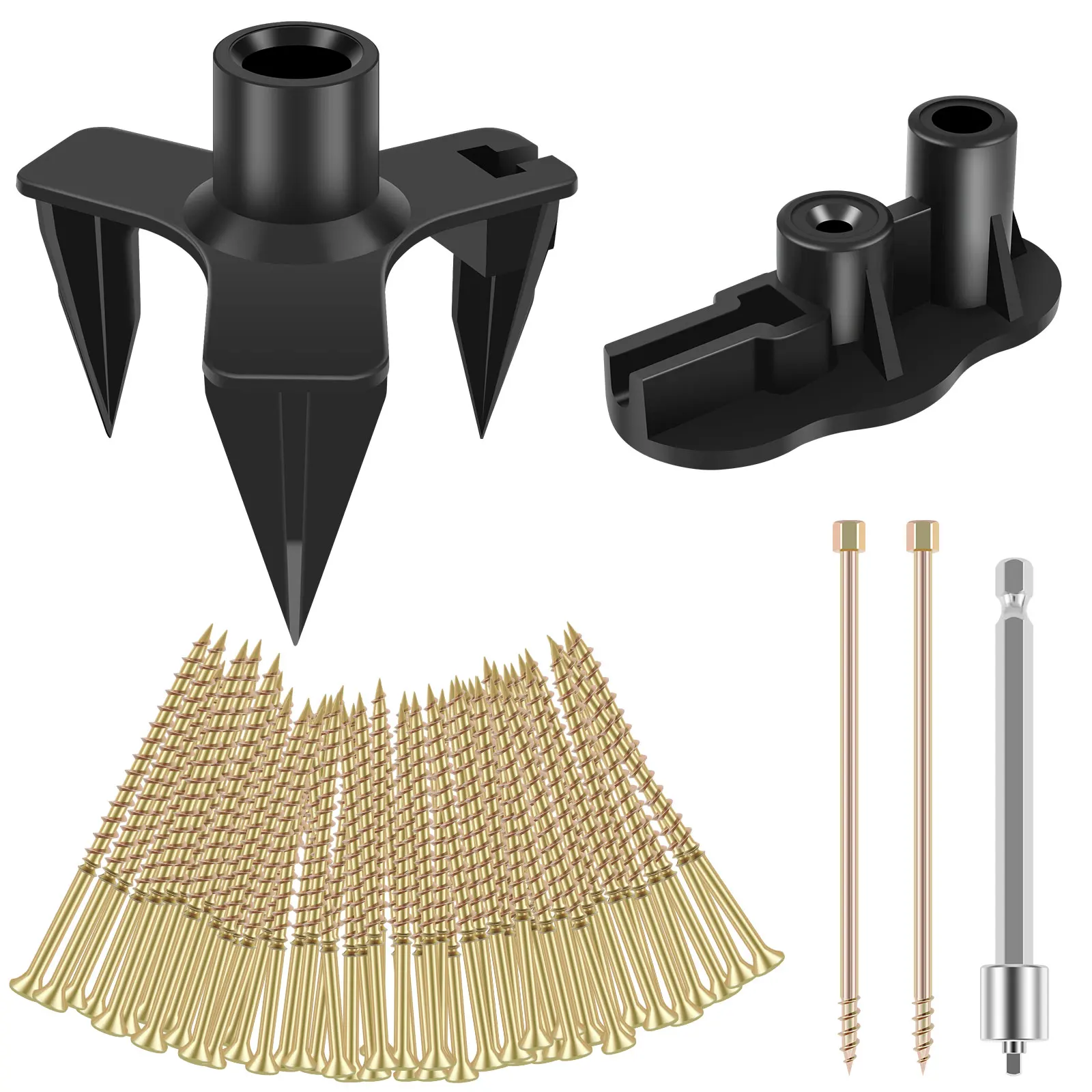 

55Pcs Squeaky Floor Repair Kit Steel Eliminate Floor Squeak Screws Kit Premium Hidden Deck Fasteners Squeaking Floor Fixing