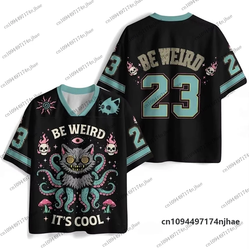 2026 New Retro Hunting Octopus Cat Dark 3D Print T-shirt For Men Summer Sports V-neck Streetwear Tees Casual Kids/Adult Tops