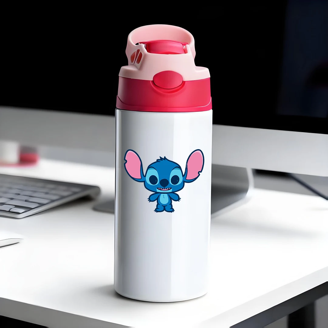 

Disney Mickey Mouse Stainless Steel Thermos Cup with Stich Cartoon Design Children's Water Bottle New Year Gift