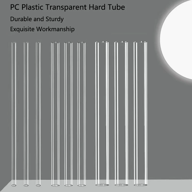 High Transperant Aquarium Water Pipe PETG Acrylic Hard Tube Transparent Rigid Tubing OD 6mm 8mm 10mm 12mm 50CM Clear 5Pcs/lot