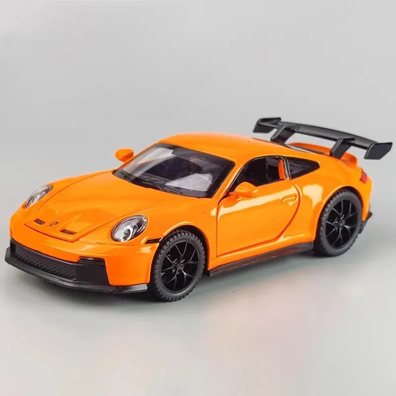 1:32 911 GT3 RS 合金スポーツカーモデルダイキャストメタルレーシングカー車両モデル高シミュレーションサウンドライト子供のおもちゃギフト少年