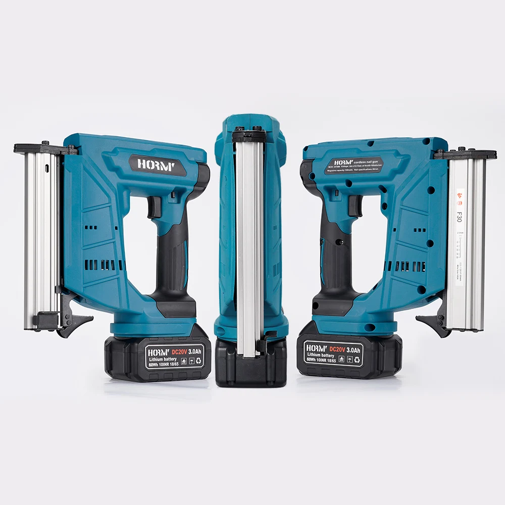 Hormy Electric Nail Gun Cordless Nailer Stapler Framing Tacker Furniture Staple Gun Woodwork Power Tool For Makita 18V Battery
