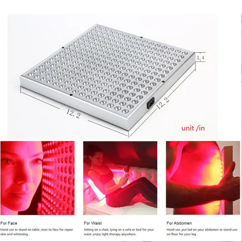 225 led Anti Aging 660nm Red Light Panel Therapy 850nm Infrared lamp set for Skin face body Pain Relief plant Grow Light P