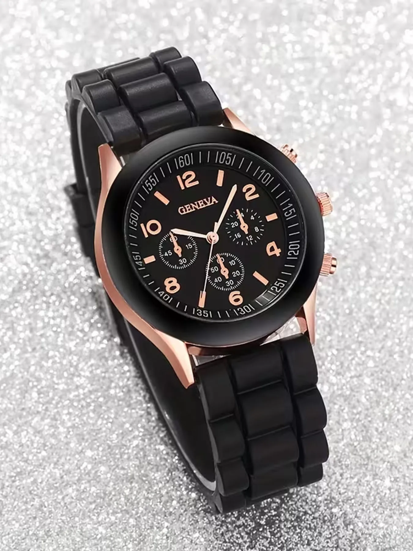 Geneva silicone watch, unisex watch, Korean-style fashionable and bright colored jelly student watch