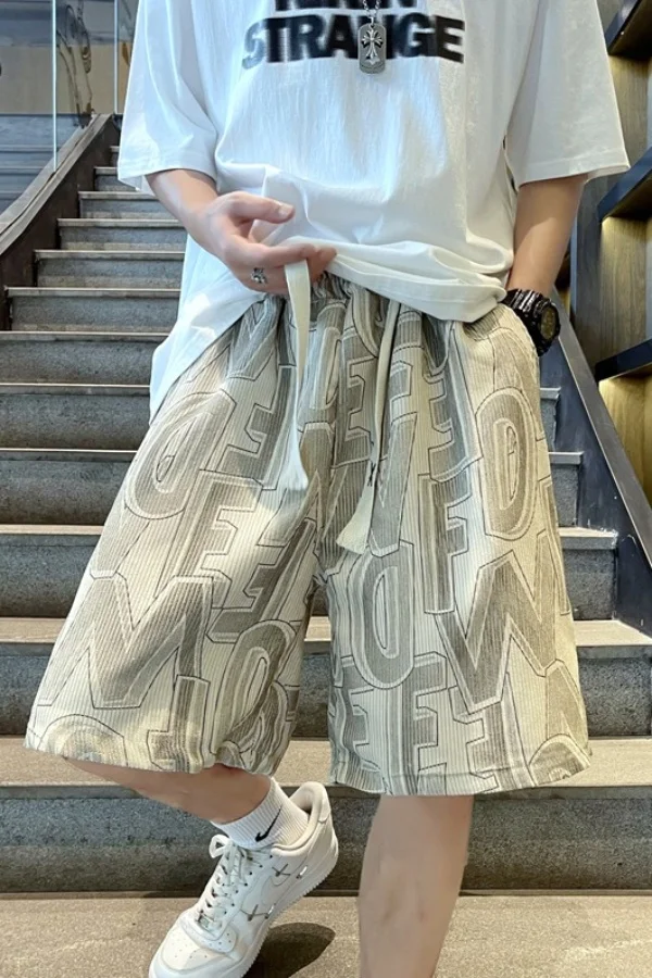 

Мужские летние шорты, американские уличные модные вельветовые прямые спортивные брюки