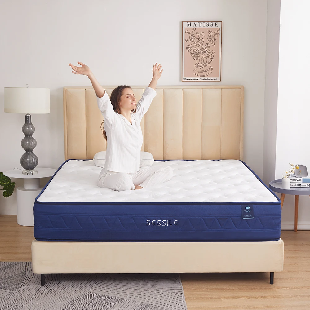 

Высококачественный полноразмерный матрас из пены с эффектом памяти Queen, карманный пружинный матрас Bonnell для кровати для отеля, роликовый матрас в коробке