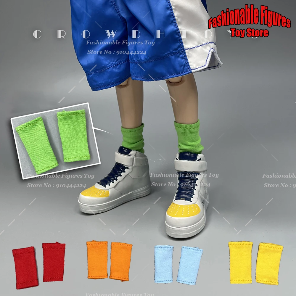 Crowdhtoys 1/6 homens soldado esporte meias capa perna meias conjunta joelho protetor sapatos acessório caber 12 