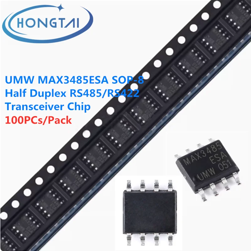 

100 шт. UMW MAX3485ESA SOP-8 полудуплексный RS485/RS422 чип трансивера оригинальный новый