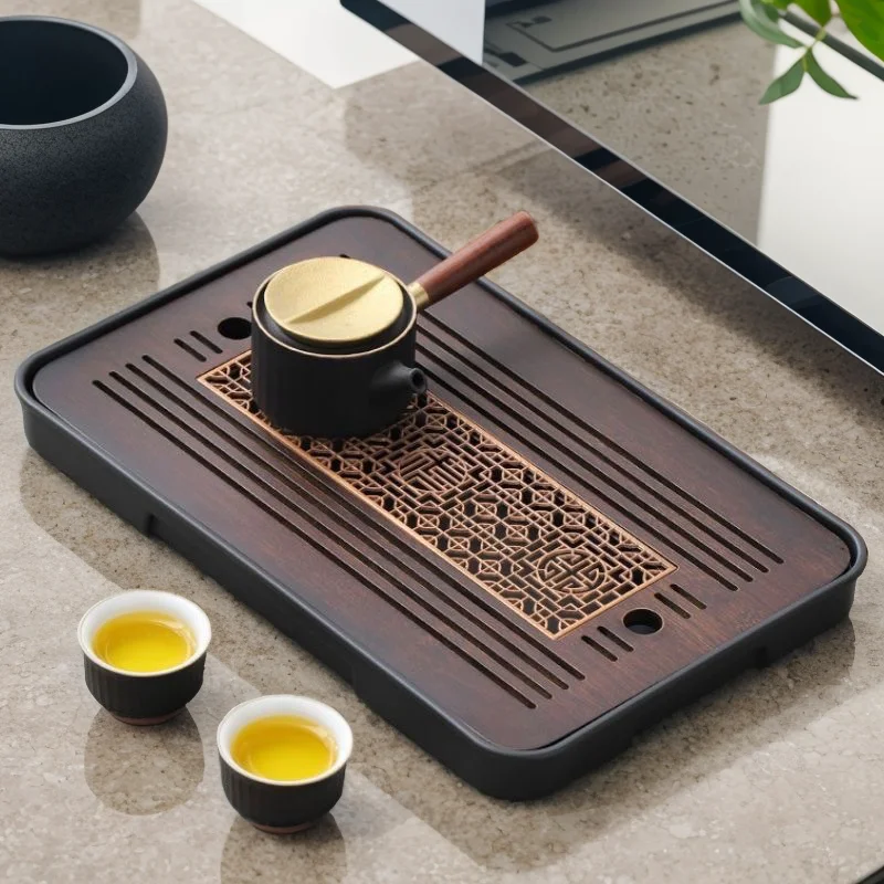 Ceremony Decorative Tea Tray Serving Luxury Office Table Wood Plates For Food Tea Tray Dishes Dessert Plateau Home Products