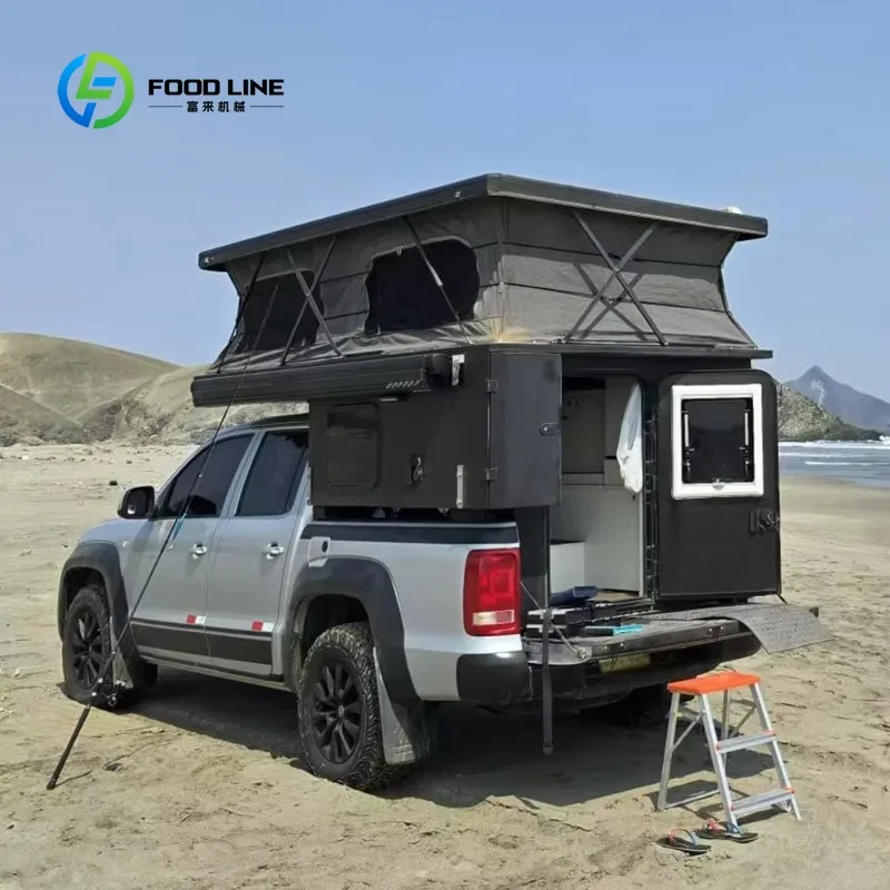 Customized Aluminum Foldable Pickup Roof Tent,Hard Shell Camper Top with Customized Dimension for Outdoor Camping Modification