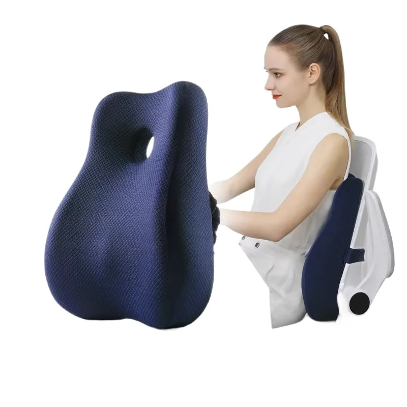 

Cushions Office Chair Cushion Memory Foam Back Support Backrest Pregnant Woman Breathable Lumbar Cushion Car Lumbar Support