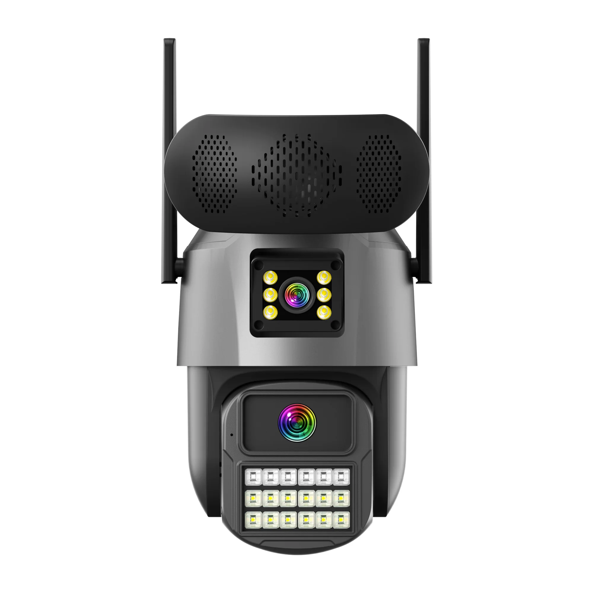 8MP iCsee APP Dual Lens Big Siren  PTZ WIFI/4G IP Dome Camera Full Color AI Humanoid Detection Home Security CCTV Baby Monitor