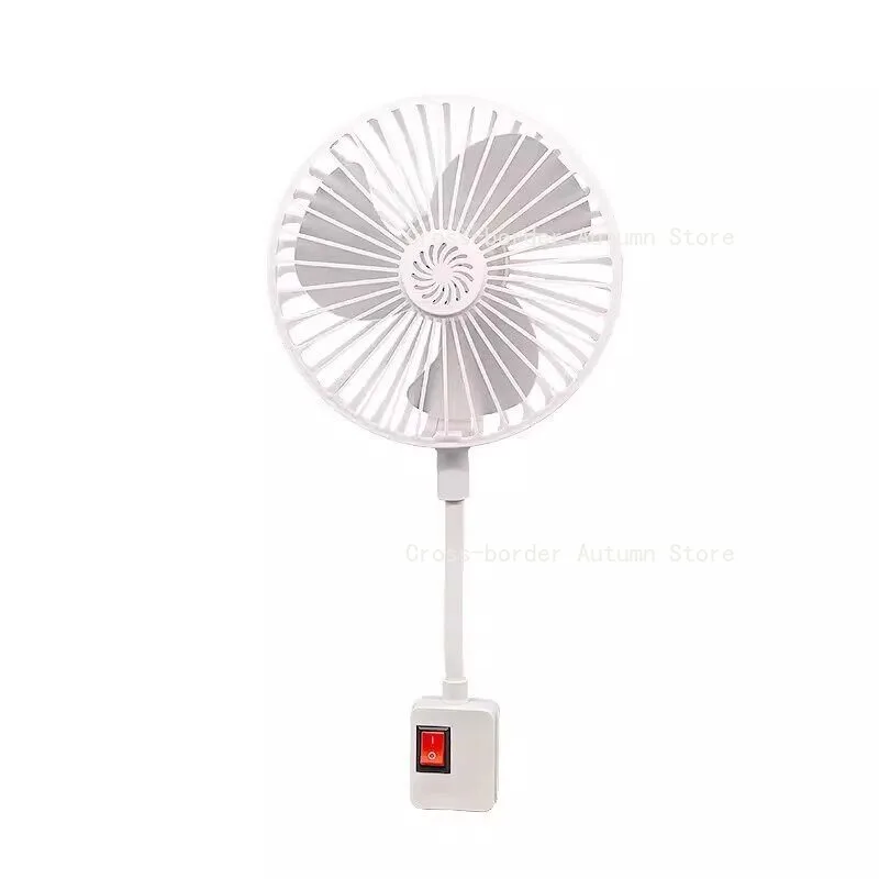 Wall Mounted Kitchen Mini Fan with 3 Sockets Universal Rotation Quiet Powerful Household Small Cooling Fan