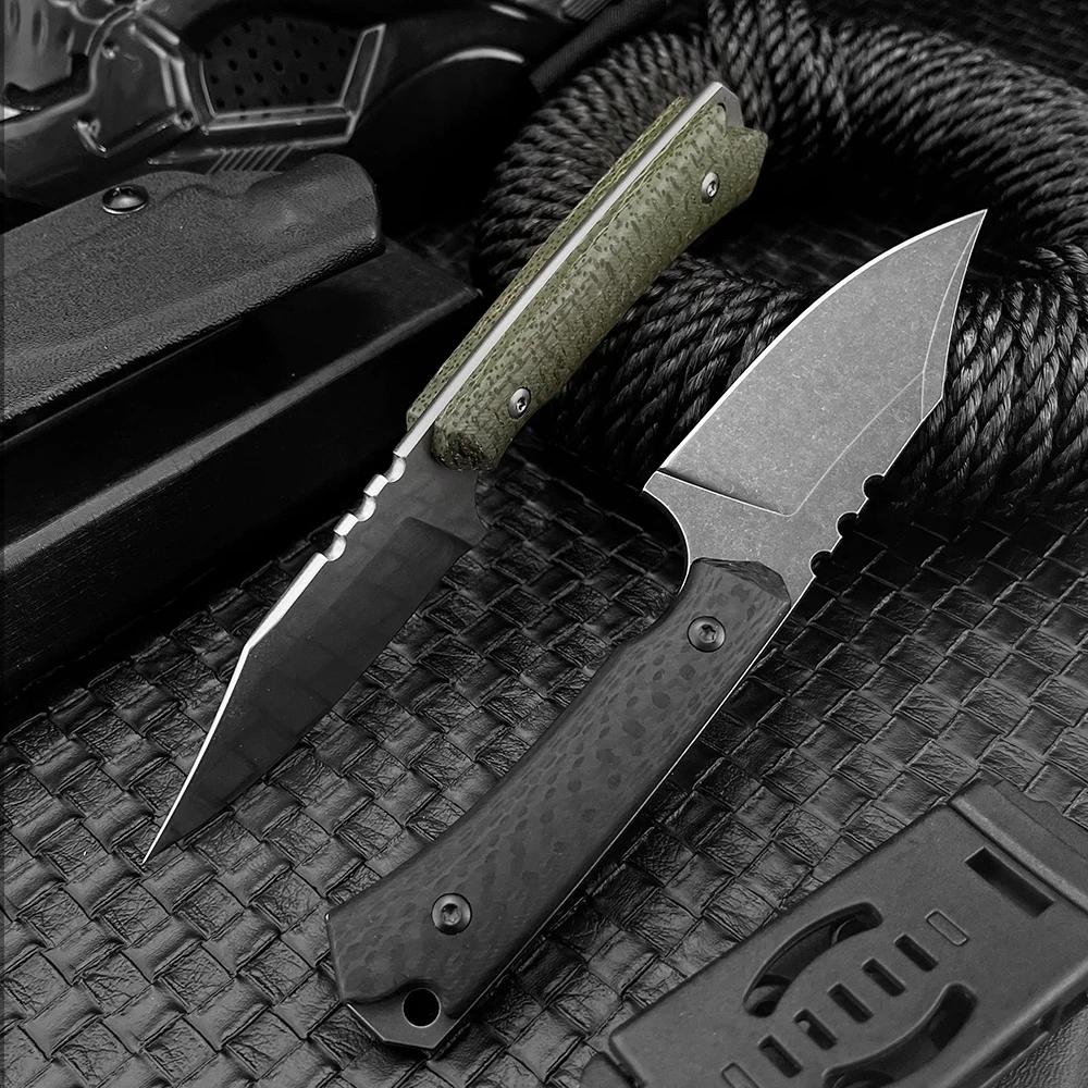 8cr13Mov صلابة عالية بقاء شفرة مثبتة سكين للتخييم الصيد فائدة متعددة الوظائف Bushcrafter التكتيكية سكين جيب #6