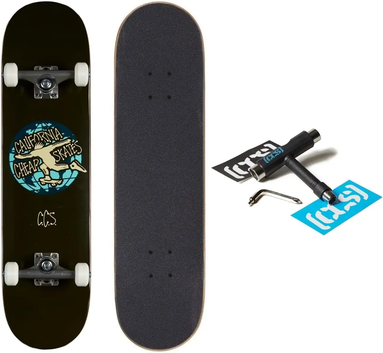 [CCS] Skateboard Complete  Maple Wood  Professional Grade  Fully Assembled with Skate Tool & Stickers  Adults, Kids, Teens,