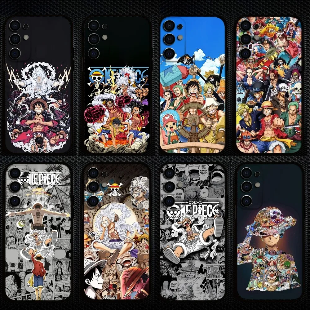 

O-One Piece Luffy Cartoon Art Phone Case For Samsung S25/S24/S23/S22/S21/S20/Plus,Fe,Lite/Others Black Cover