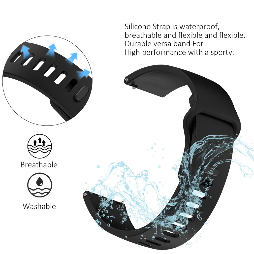 22mm 20mm Sports Band for Garmin Vivoactive 6 Venu 3 Band Watch Band Replacement Silicone Bracelet Forerunner 165 265 255 Music image 4