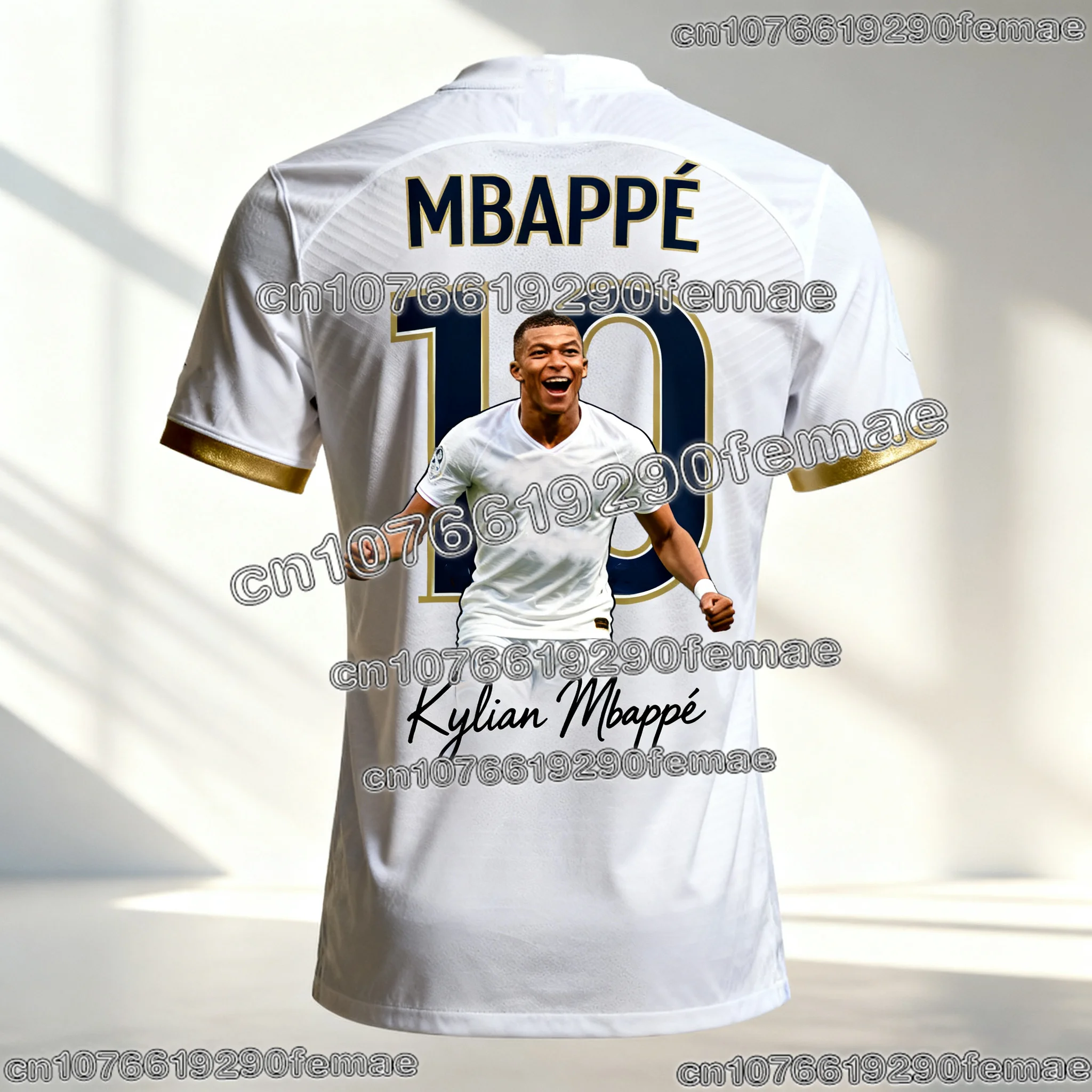 2026 مجموعة MBAPPÉ التذكارية الجديدة لكرة القدم جيرسي الرجال نجم مطبوعة في الهواء الطلق تنفس ملابس رياضية عصرية #2