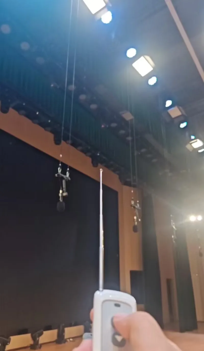 For School Lecture Hall Stage Single-wire Microphone Electric Lift Microphone Lift Automatic Take-up Bracket