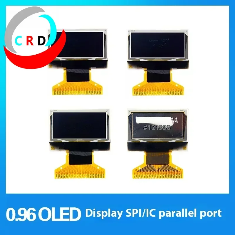 Changruida lcd oled de 0.96 polegadas 128x64 tela pequena ssd1306 porta paralela iic/spi soldagem display oled monitor esp32 portatil