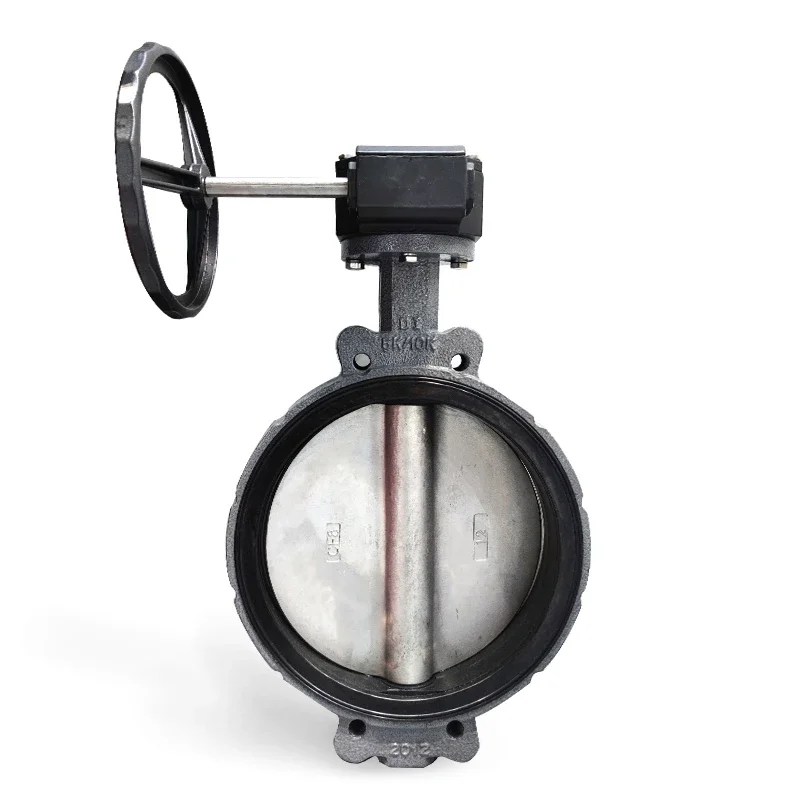 วาล์วผีเสื้อแบบกึ่งลูกปืนคุณภาพสูง DIN JIS BS API PN10/16  พร้อมเฟืองตรงสำหรับภาชนะ จากโรงงานผู้ผลิต