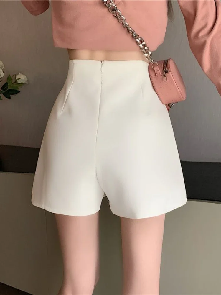 XS-5XL Shorts Women Simple Leisure Streetwear Chic Comfortable Patchwork Summer All-match Elegant Office Design European Style