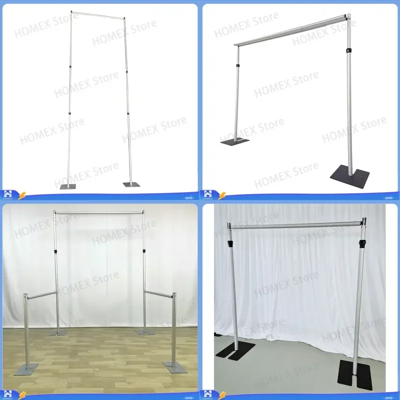 10x20ft Wedding Backdrop Stand Pipe and Drape Kit Adjustable Stage Background Frame for Party Event Decoration Display