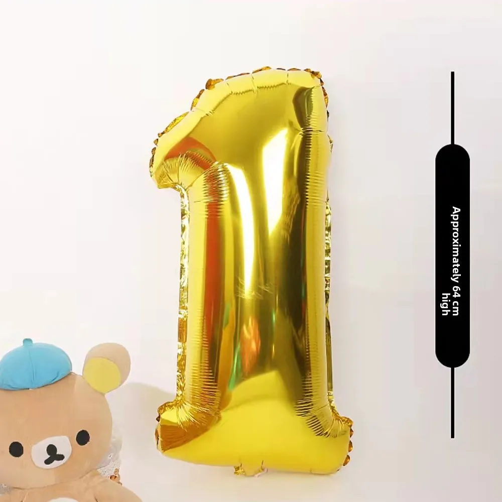 32-Inch Gold Number Balloons Foil Birthday Party Decorations Wedding Anniversary Large Digital Count up Balloons Children's F...