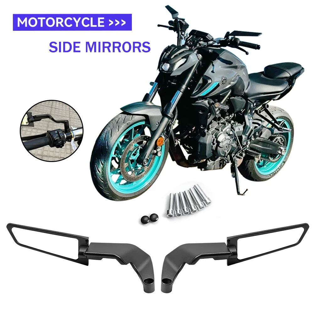 For Suzuki GSX-S1000 GSXS1000 YAMAHA MT07 Kawasaki Z90 Accessories Stealth Wind Wing Side Mirrors Adjustable Motorcycle Mirrors