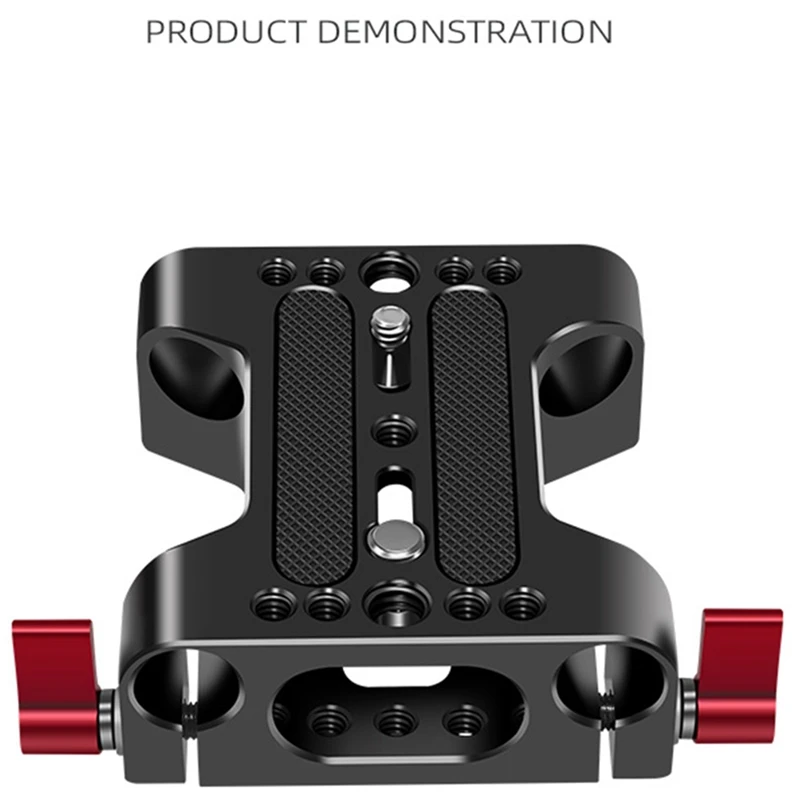 Camera Base Plate With Dual 15Mm Rod Rail Clamp Suitable For Rabbit Cage And DSLR Rig Camera Replacement Accessories