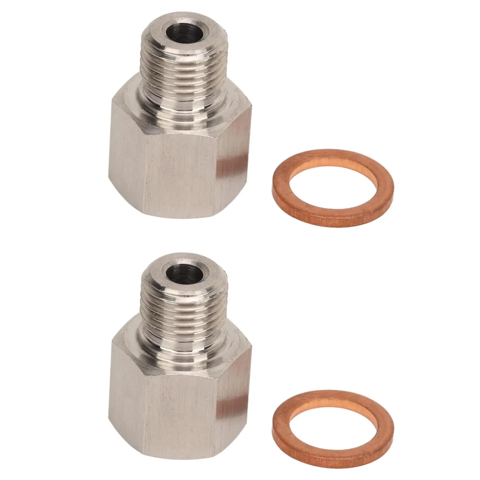 Medidor de pressão de óleo, encaixe 1/8in npt fêmea para m10 x 1.0 macho, aço inoxidável, à prova de ferrugem, adaptador de remetente para carros